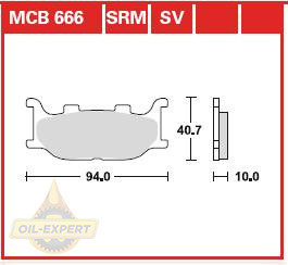 Trw Колодки тормозные мото TRW MCB666SRM - Картинка 1