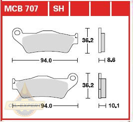 Trw Колодки тормозные мото TRW MCB707 - Картинка 1
