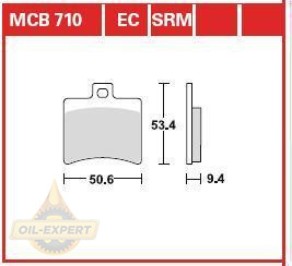 Trw Колодки тормозные мото TRW MCB710SRM - Картинка 1