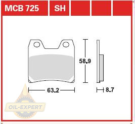 Trw Колодки тормозные мото TRW MCB725 - Картинка 1