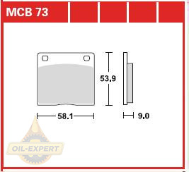 Trw Колодки тормозные мото TRW MCB73 - Картинка 1