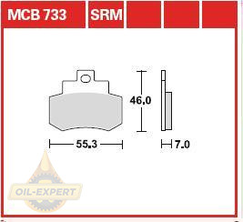Trw Колодки тормозные мото TRW MCB733SRM - Картинка 1