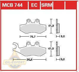 Trw Колодки тормозные мото TRW MCB744SRM - Картинка 1