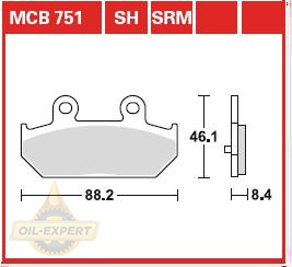 Trw Колодки тормозные мото TRW MCB751 - Картинка 1