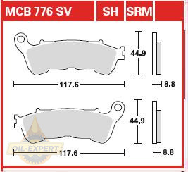 Trw Колодки тормозные мото TRW MCB776SH - Картинка 1