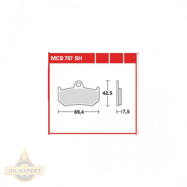 Trw Колодки тормозные мото TRW MCB797SH - Картинка 1