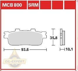 Trw Колодки тормозные мото TRW MCB800 - Картинка 1