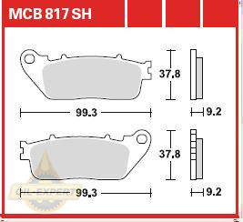 Trw Колодки тормозные мото TRW MCB817SH - Картинка 1