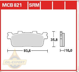 Trw Колодки тормозные мото TRW MCB821 - Картинка 1