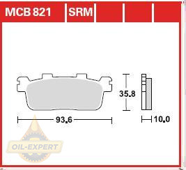 Trw Колодки тормозные мото TRW MCB821SRM - Картинка 1