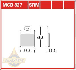 Trw Колодки тормозные мото TRW MCB827SRM - Картинка 1