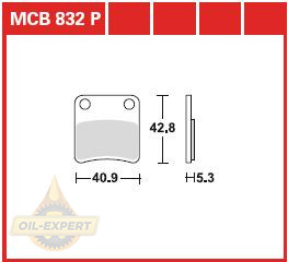 Trw Колодки тормозные мото TRW MCB832P - Картинка 1