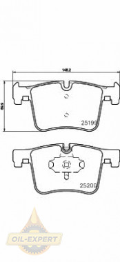 Textar Колодки дискові гальмові TEXTAR 2519901 - Заображення 1