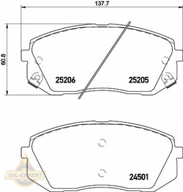 Textar Колодки тормозные дисковые TEXTAR 2520501 - Картинка 1