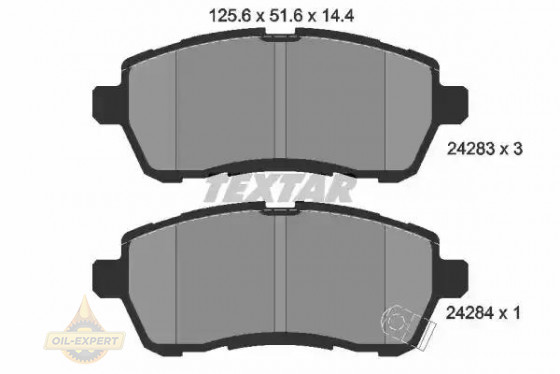 Textar Колодки тормозные дисковые TEXTAR 2428314 - Картинка 1