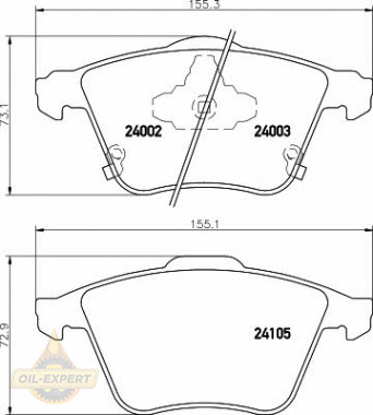 Textar Колодки дискові гальмові TEXTAR 2400201 - Заображення 1