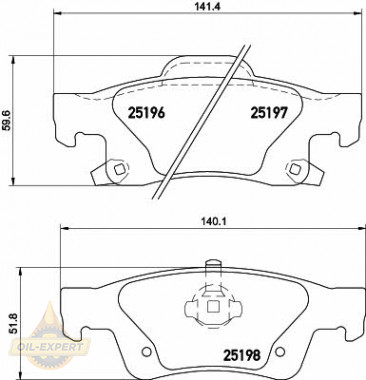 Textar Колодки дискові гальмові TEXTAR 2519601 - Заображення 1