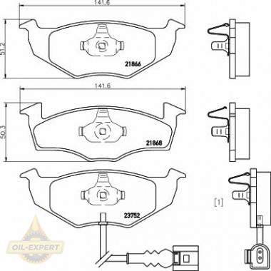 Textar Колодки тормозные дисковые TEXTAR 2186801 - Картинка 1