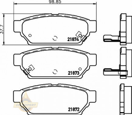 Textar Колодки тормозные дисковые TEXTAR 2187202 - Картинка 1