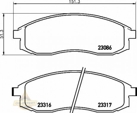 Textar Колодки тормозные дисковые TEXTAR 2308602 - Картинка 1