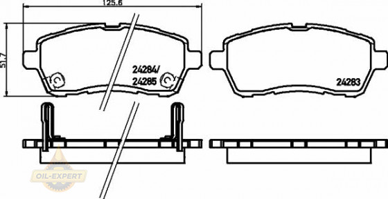 Textar Колодки дискові гальмові TEXTAR 2428303 - Заображення 1
