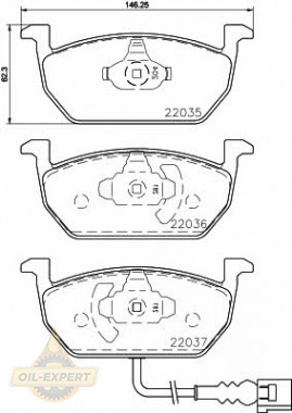 Textar Колодки дискові гальмові TEXTAR 2203501 - Заображення 1