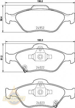 Textar Колодки тормозные дисковые TEXTAR 2495201 - Картинка 1