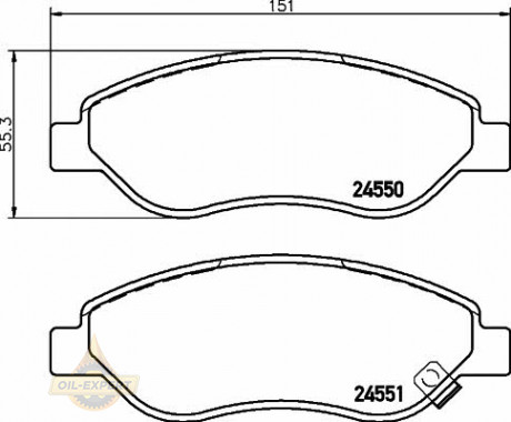 Textar Колодки тормозные дисковые TEXTAR 2455001 - Картинка 1