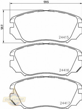 Textar Колодки тормозные дисковые TEXTAR 2441501 - Картинка 1
