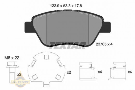 Textar Колодки тормозные дисковые TEXTAR 2370507 - Картинка 1