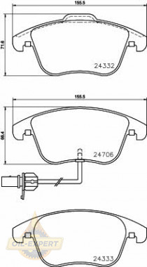Textar Колодки дискові гальмові TEXTAR 2470681 - Заображення 1