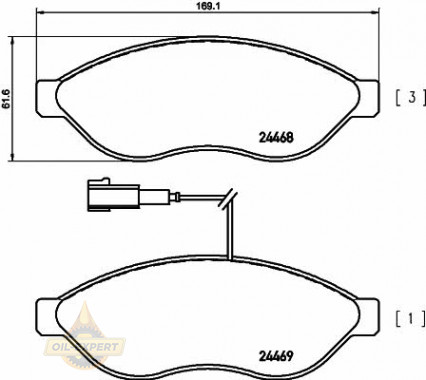 Textar Колодки тормозные дисковые TEXTAR 2446801 - Картинка 1