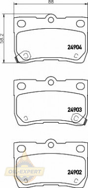 Textar Колодки тормозные дисковые TEXTAR 2490201 - Картинка 1