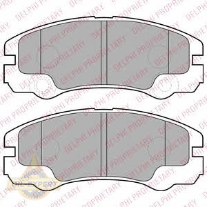 Delphi Колодки тормозные дисковые DELPHI LP1552 - Картинка 1