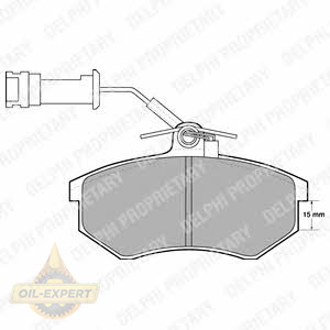 Delphi Колодки тормозные дисковые DELPHI LP444 - Картинка 1