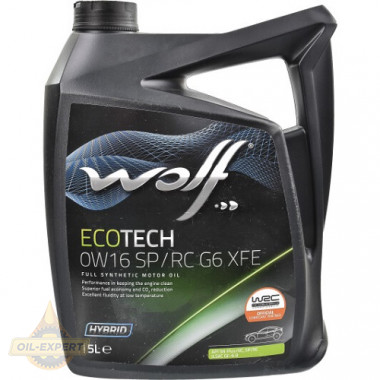 Wolf Моторное масло WOLF ECOTECH 0W-16 SP/RC G6 XFE - Картинка 1