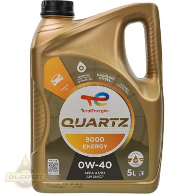 Total Моторна олива TOTAL Quartz 9000 Energy 0W-40 - Заображення 1