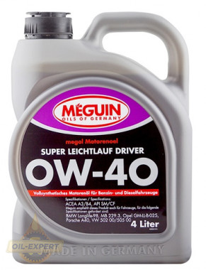 Meguin Моторное масло MEGUIN Super Leichtlauf Driver 0W-40 - Картинка 1