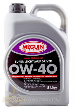 Meguin Моторное масло MEGUIN Super Leichtlauf Driver 0W-40 - Картинка 3