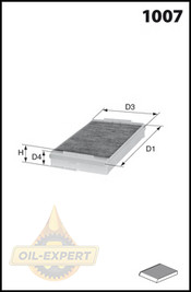 Mecafilter Фильтр салона угольный Mecafilter EKR7513 - Картинка 2