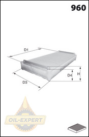 Mecafilter Фильтр салона Mecafilter ELR7006 - Картинка 2