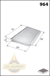 Mecafilter Фильтр салона Mecafilter ELR7084 - Картинка 2