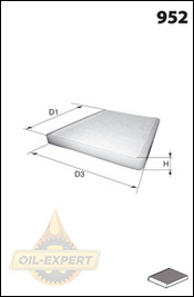 Mecafilter Фильтр салона Mecafilter ELR7050 - Картинка 2