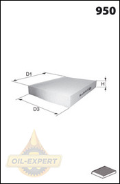 Mecafilter Фильтр салона Mecafilter ELR7259 - Картинка 2