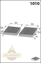 Mecafilter Фильтр салона угольный Mecafilter JKR7217 - Картинка 2