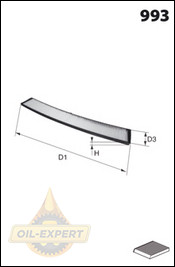Mecafilter Фильтр салона Mecafilter ELR7098 - Картинка 2