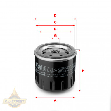 Sofima Фильтр масляный SOFIMA S2100R - Картинка 1