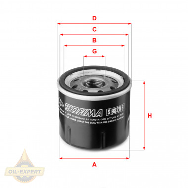 Sofima Фільтр масляний SOFIMA S9820R - Заображення 1