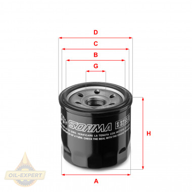 Sofima Фільтр масляний SOFIMA S3255R - Заображення 1