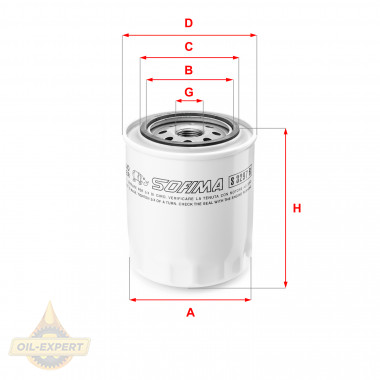 Sofima Фільтр масляний SOFIMA S3297R - Заображення 1